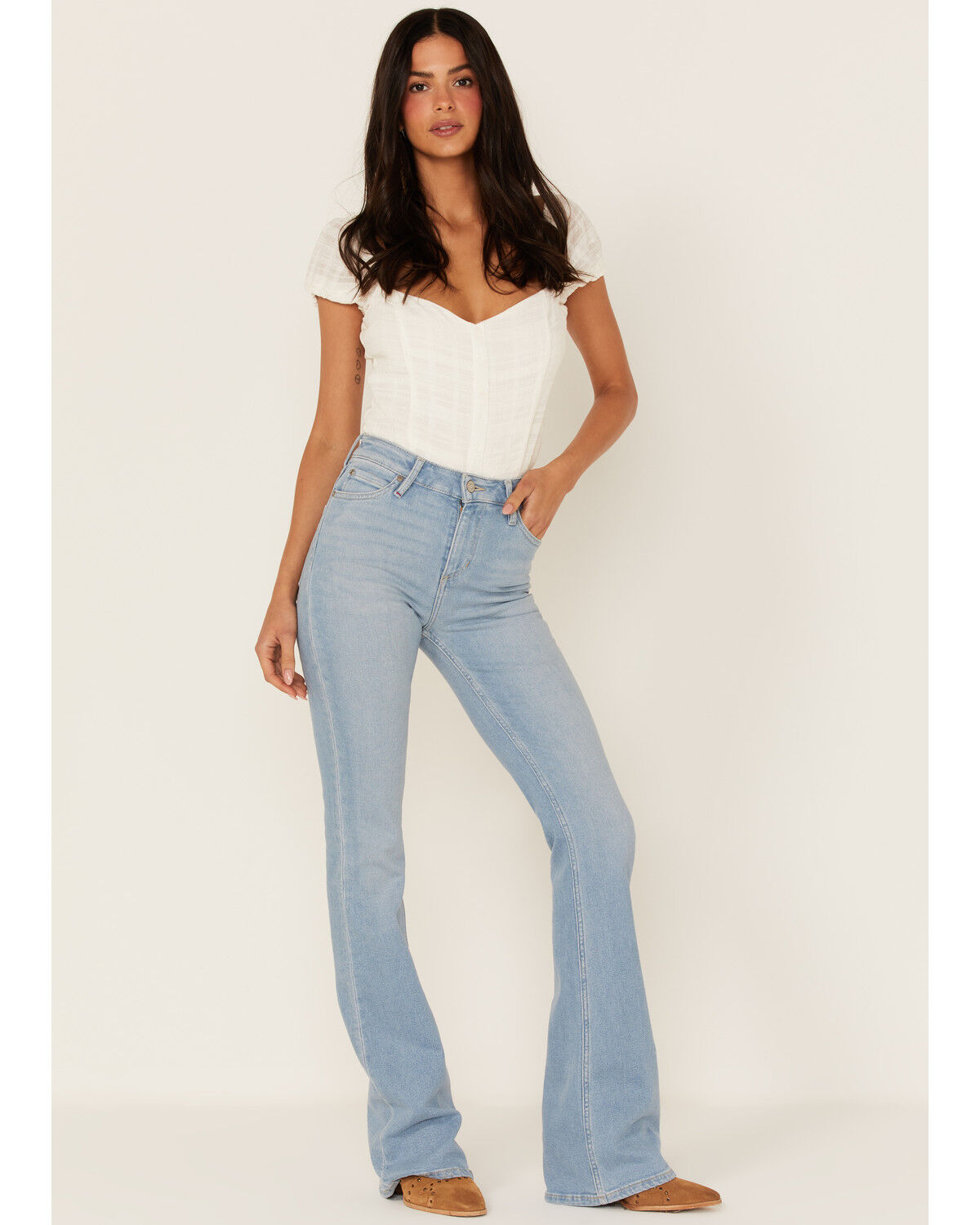 Image #1 - Idyllwind Women's Light Wash Laredo High Rise Rebel Bootcut Jeans, Light Wash, hi-res