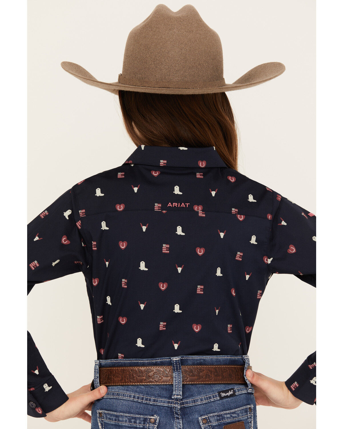 Image #4 - Ariat Girls' Team Kirby Long Sleeve Button Down Western Shirt, , hi-res