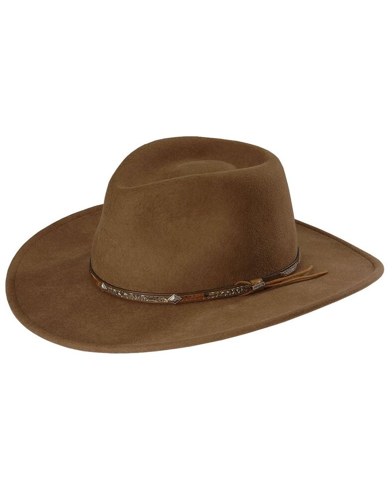 Stetson Men's Acorn Mountain Sky Crushable Wool Felt Hat, Acorn, hi-res