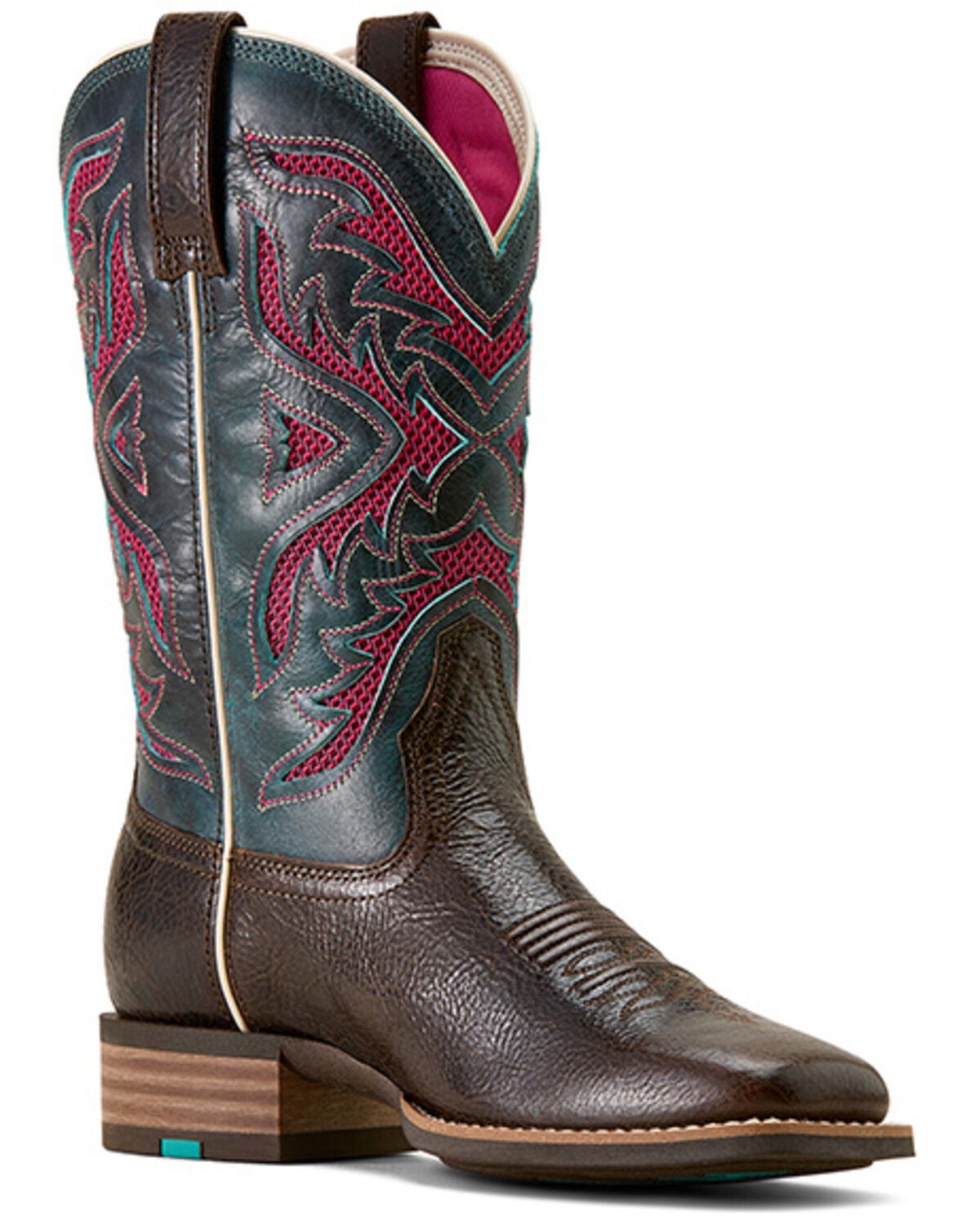 Ariat Women's San Angelo VentTEK 360 Performance Western Boots - Broad Square Toe, Chocolate, hi-res