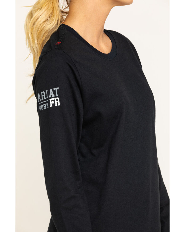 Ariat Women S Fr Black Americana Graphic Long Sleeve Work Tee