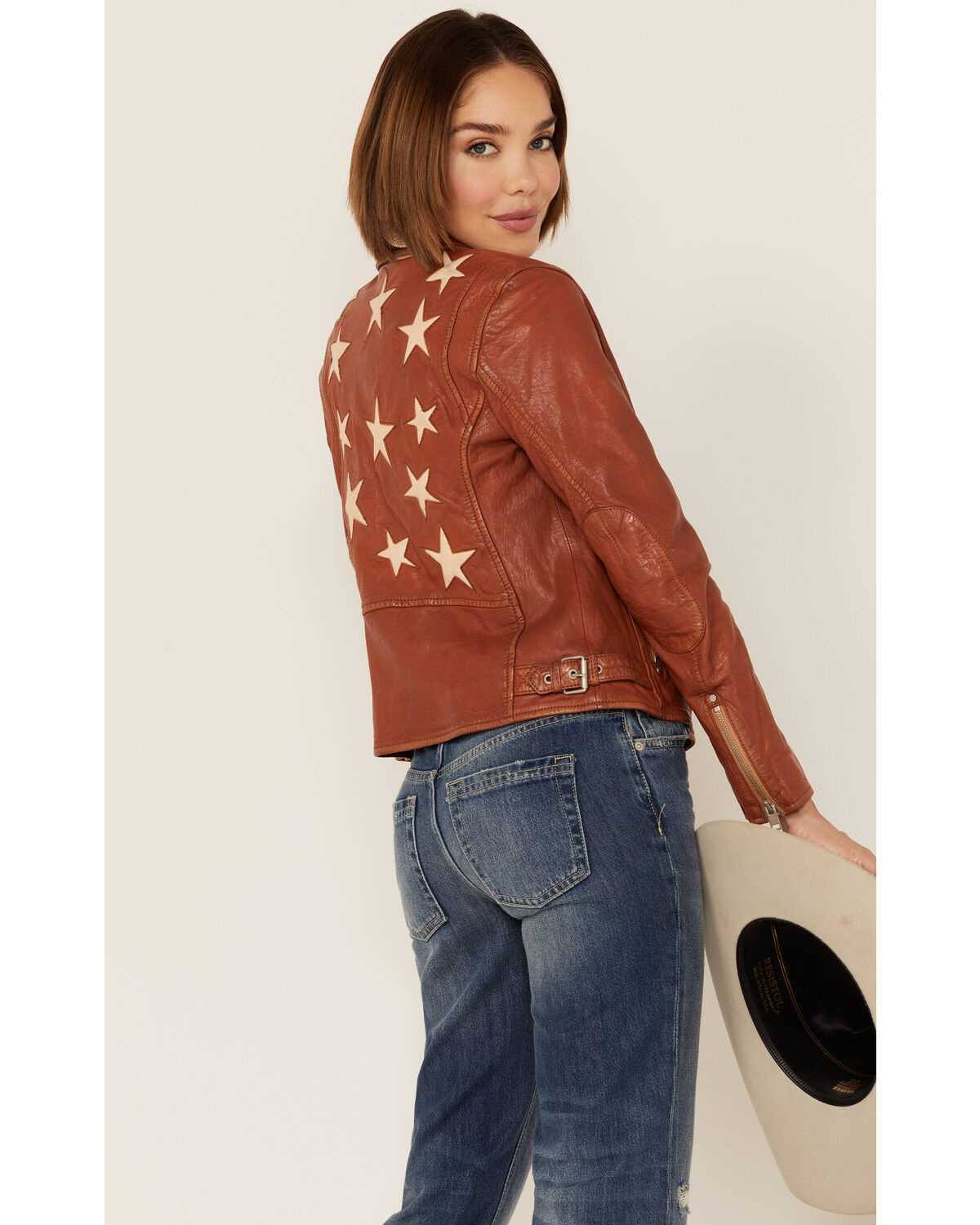 Image #3 - Mauritius Women's Star Leather Jacket , , hi-res