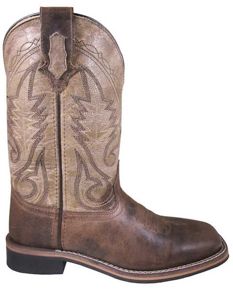 Image #1 - Smoky Mountain Women's Creekland Performance Western Boots - Broad Square Toe , Brown, hi-res