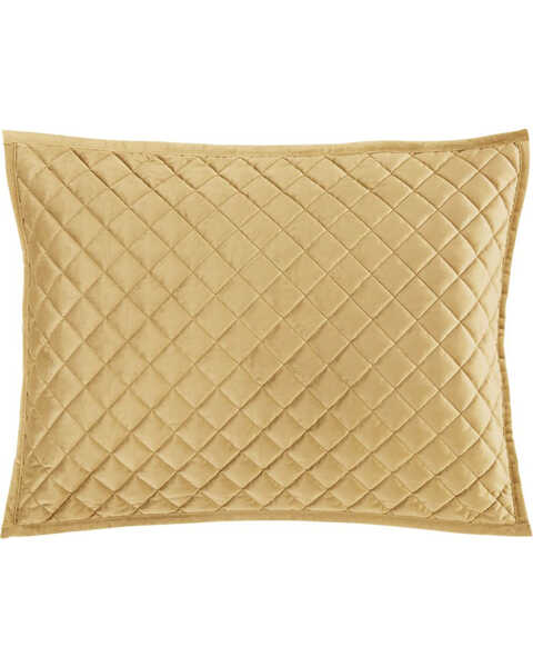 Image #1 - HiEnd Accents Standard Gold Diamond Quilted Shams, Gold, hi-res