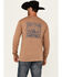Image #1 - Cinch Men's Cowboy Long Sleeve Graphic T-Shirt, Lt Brown, hi-res