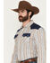 Image #2 - Panhandle Men's Southwestern Striped Long Sleeve Snap Western Shirt, Natural, hi-res