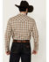 Image #4 - Cody James Men's Last Hurdle Plaid Print Long Sleeve Button-Down Stretch Western Shirt , Ivory, hi-res