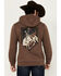 Image #1 - RANK 45® Men's Yee Yee Chute Gate Embroidered Hooded Sweatshirt, Brown, hi-res