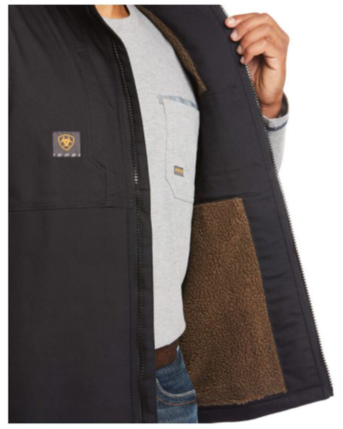 Image #2 - Ariat Men's Rebar DuraCanvas Solid Work Vest - Big & Tall, Black, hi-res