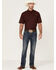 Image #2 - Ariat Men's VentTEK Outbound Short Sleeve Button Down Western Shirt, Burgundy, hi-res