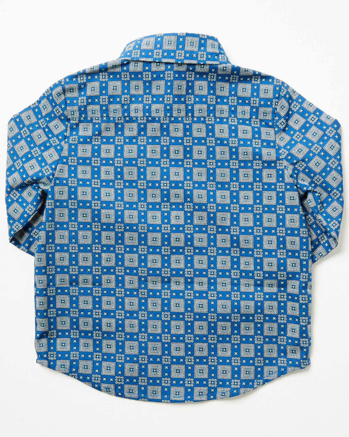 Image #3 - Cinch Infant Boys' Geo Print Long Sleeve Button-Down Western Shirt, Royal Blue, hi-res