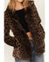 Image #3 - Shyanne Women's Leopard Print Faux Fur Coat, Charcoal, hi-res