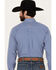 Image #4 - Ariat Men's Wrinkle Free Finlay Plaid Print Fitted Long Sleeve Button-Down Western Shirt, Dark Blue, hi-res