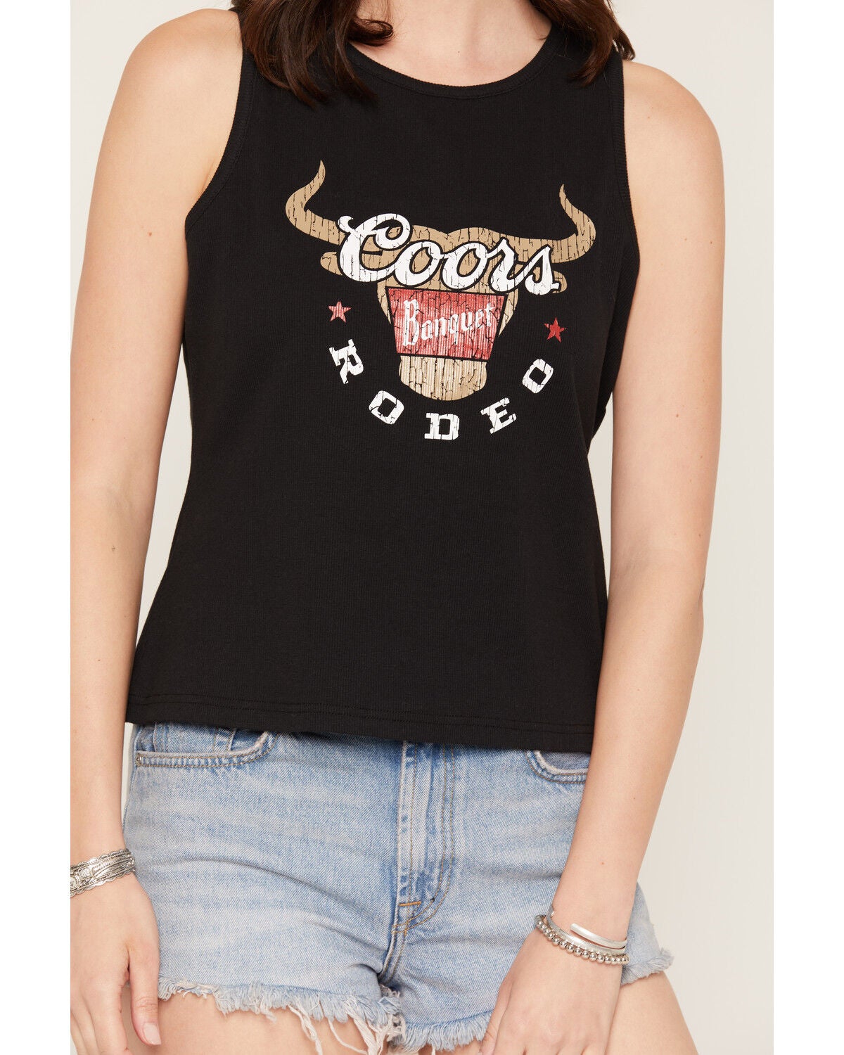 Image #3 - Coors Women's Steer Logo Graphic Tank Top, Black, hi-res
