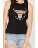 Image #3 - Coors Women's Steer Logo Graphic Tank Top, Black, hi-res
