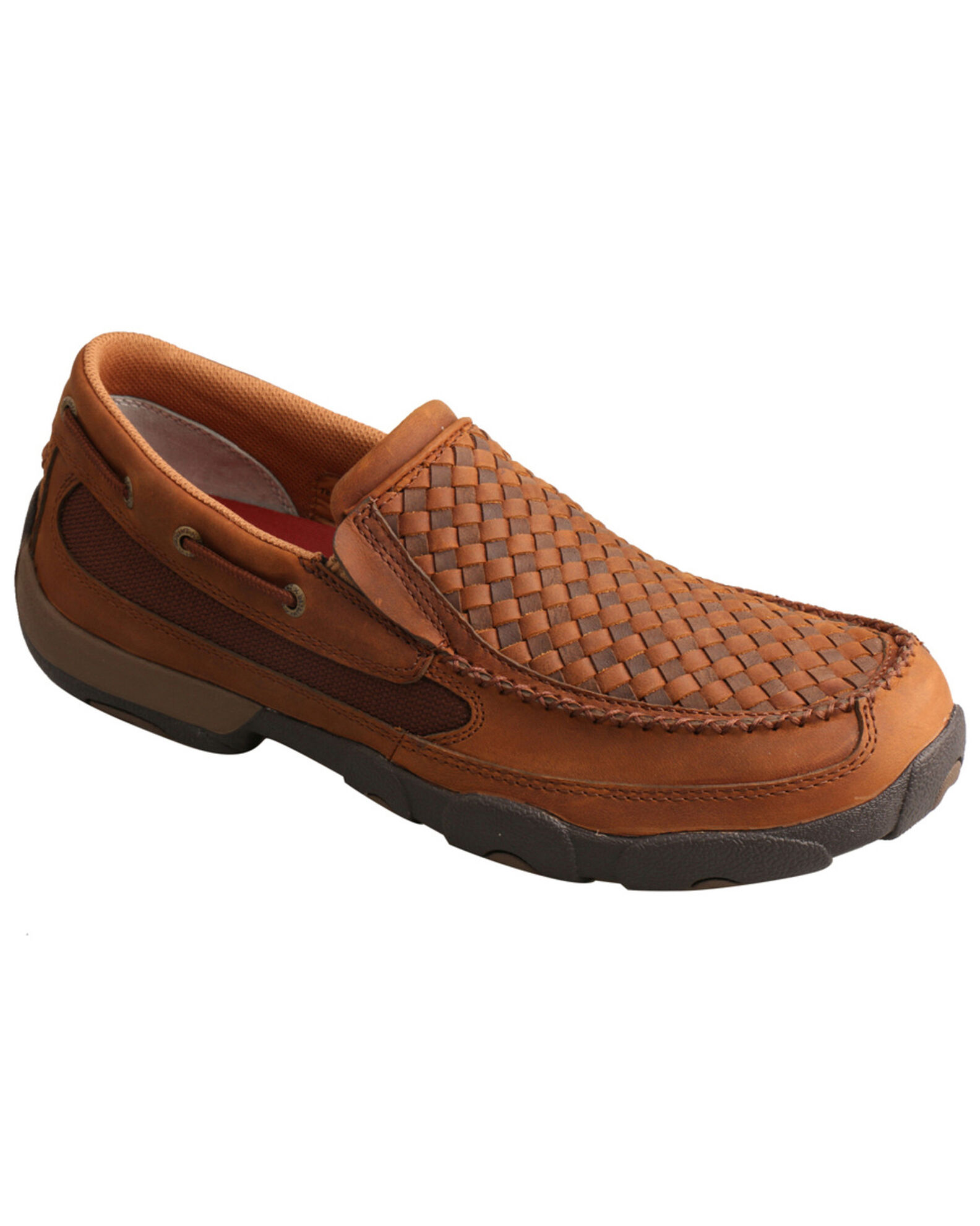 Twisted X Men s Basket Weave Slip On Shoes Moc Toe Sheplers