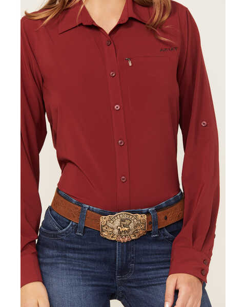 Image #3 - Ariat Women's VentTEK Stretch Long Sleeve Button Down Western Shirt, , hi-res