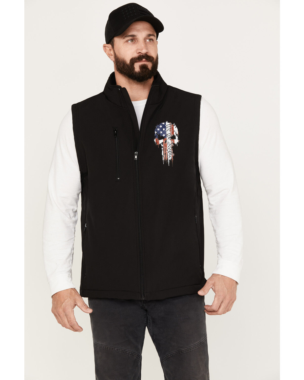 Image #1 - Howitzer Men's We Skull Bonded Vest, Black, hi-res