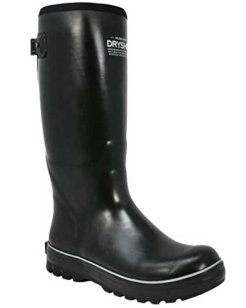 Image #1 - Dryshod Men's Mudslinger Gusset Non Marking Cool Clad Premium Rubber Farm Boots , Black/grey, hi-res