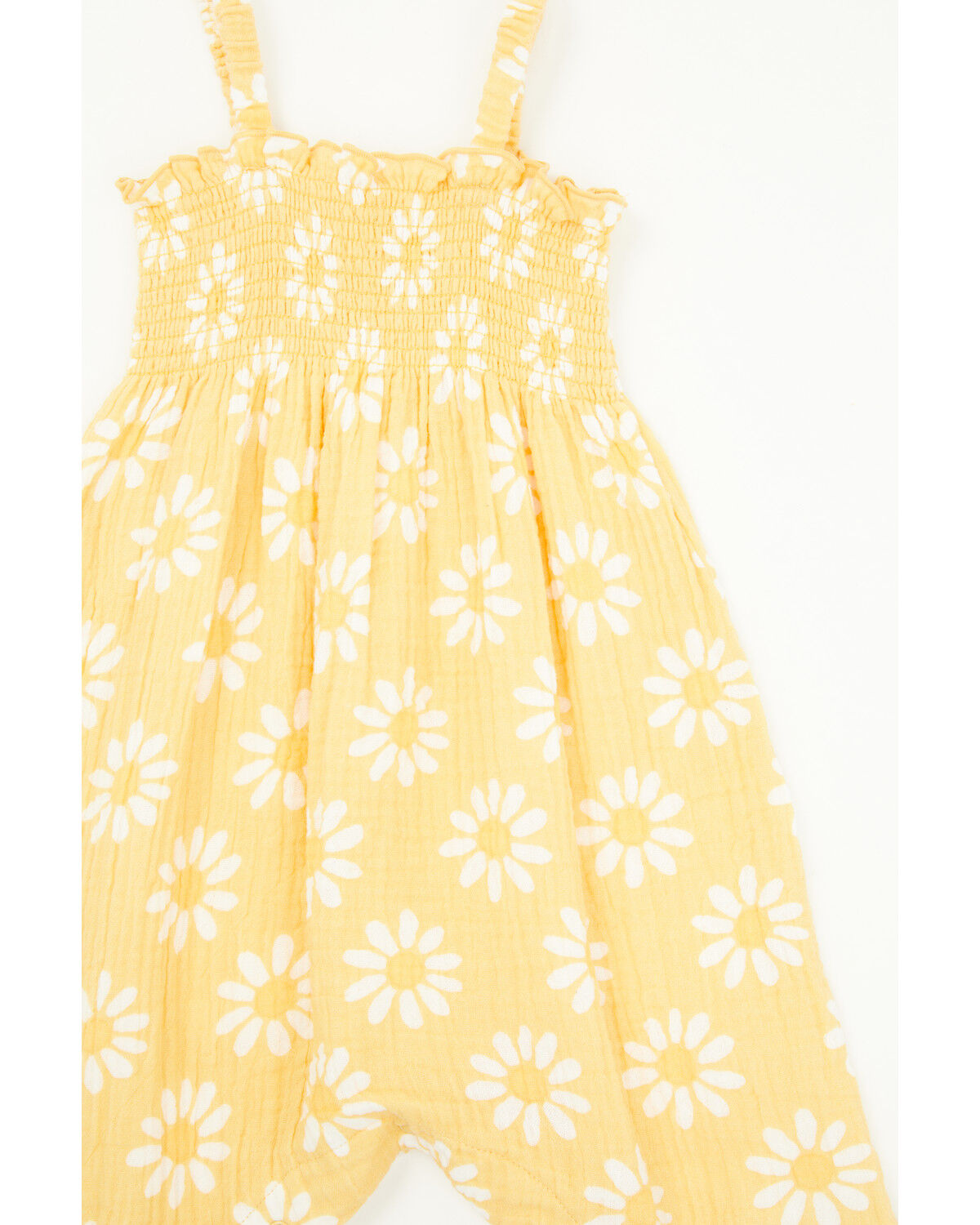 Image #2 - Angel Dear Infant Girls' Daisy Sleeveless Snap Onesie, Yellow, hi-res