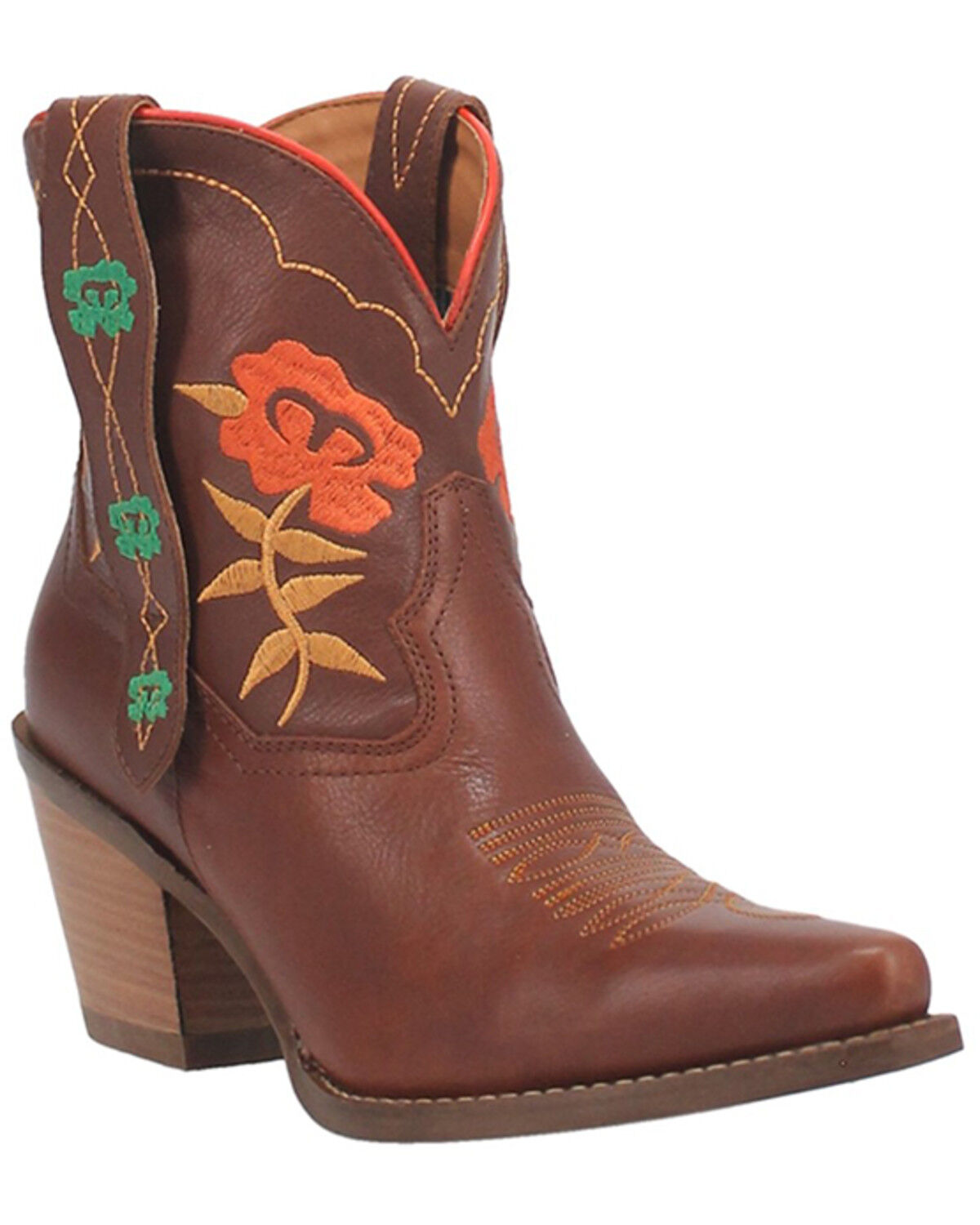 Image #1 - Dingo Women's Play Pretty Western Booties - Snip Toe, Tan, hi-res