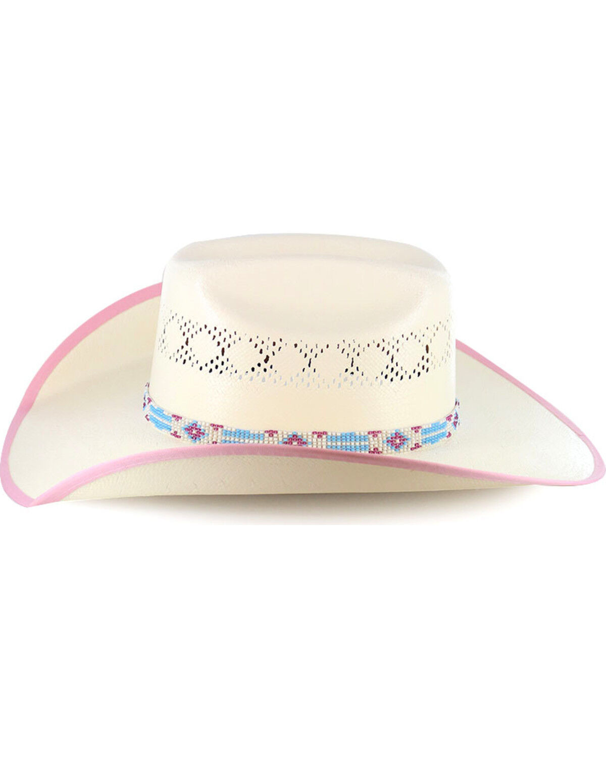 Image #4 - Charlie 1 Horse Girls' Gracie Straw Cowboy Hat, Natural, hi-res