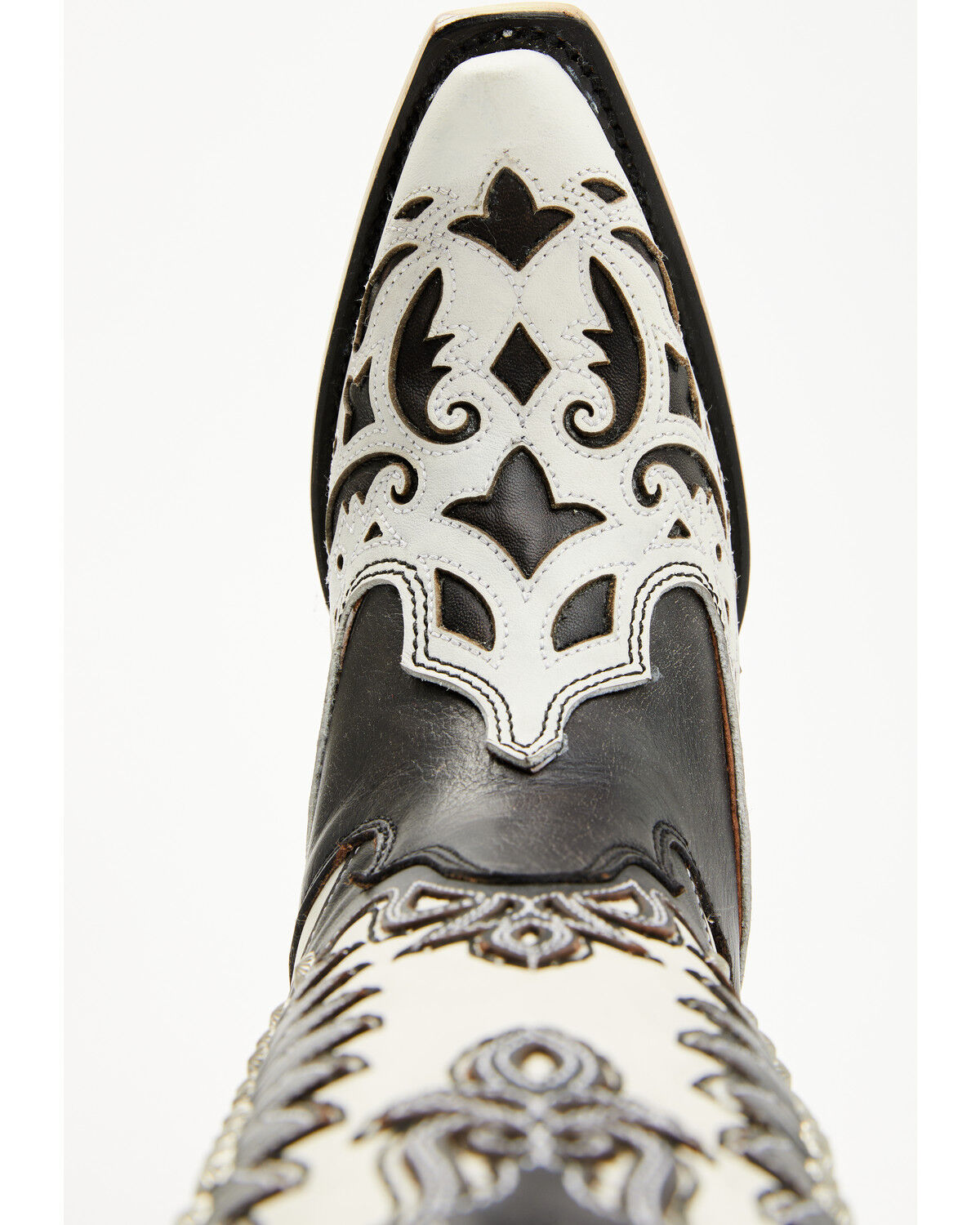 Image #6 - Corral Women's Inlay And Embroidered Western Boots - Snip Toe, White, hi-res