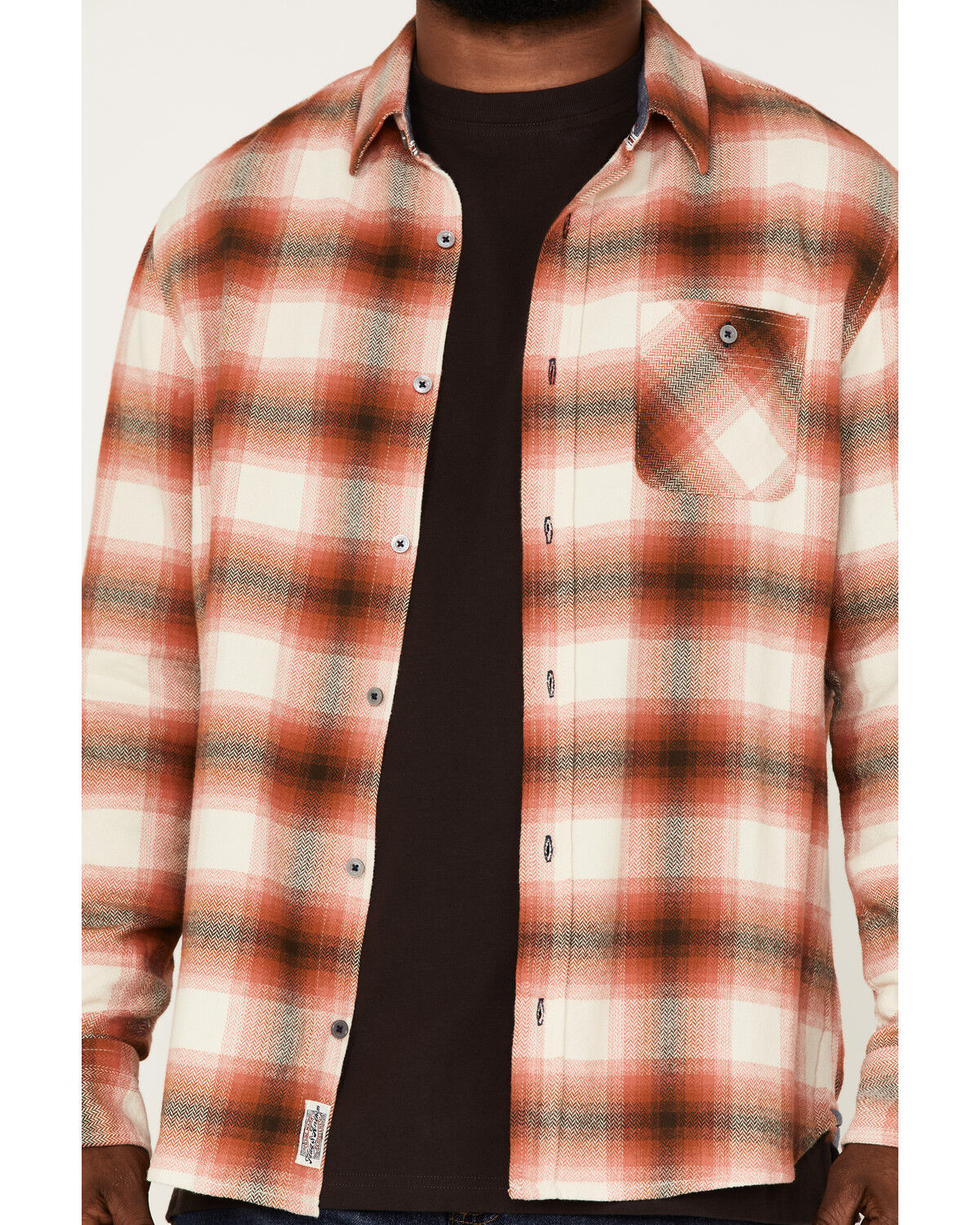 Image #3 - Flag & Anthem Men's Sanders Large Plaid Long Sleeve Button Down Flannel Shirt, Red, hi-res
