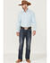 Image #2 - Resistol Men's Long Sleeve Button Down Western Shirt , Blue, hi-res