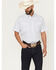 Image #1 - Ely Walker Men's Geo Print Short Sleeve Snap Western Shirt, White, hi-res