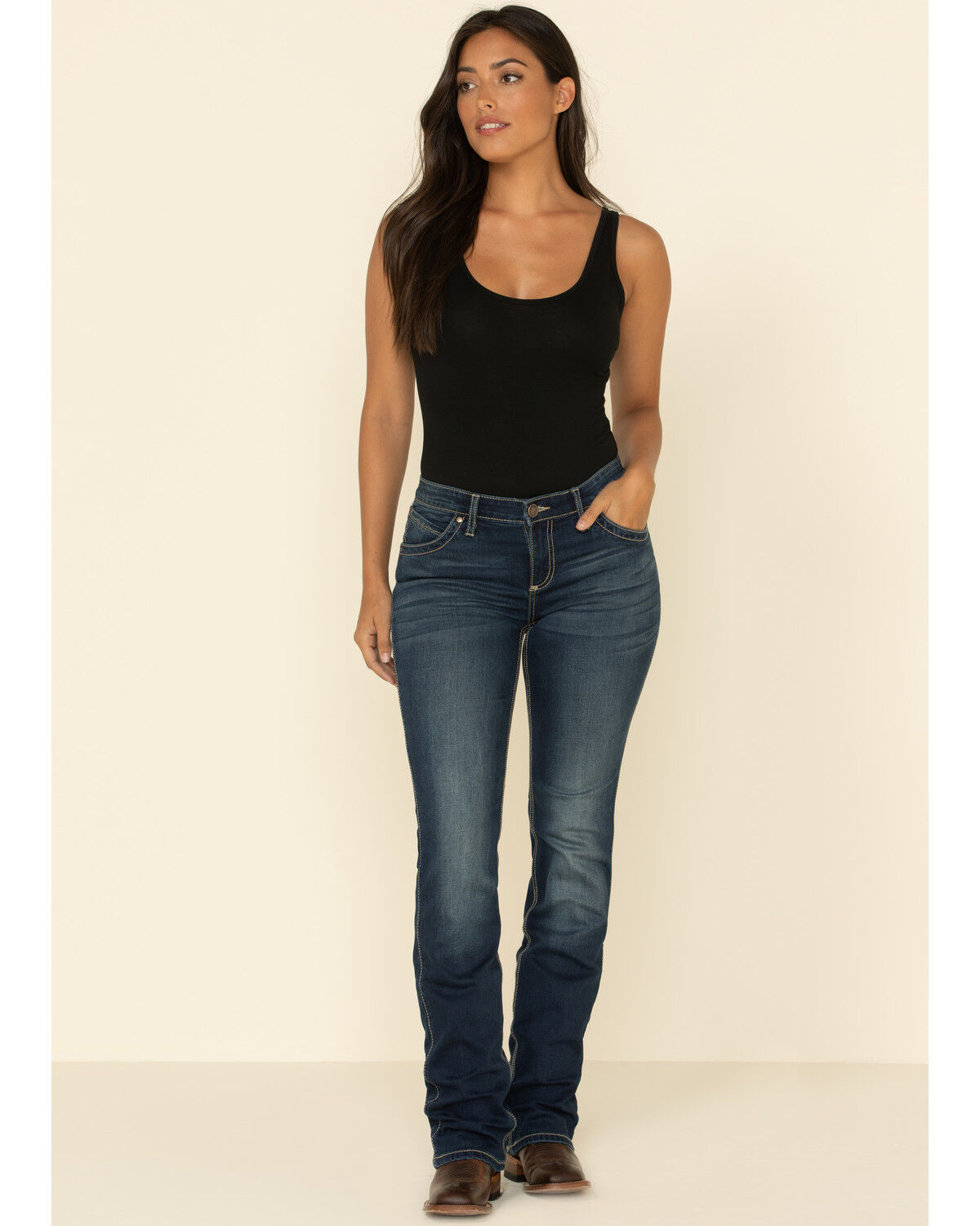 Image #5 - Wrangler Women's Q-Baby Dark Wash Ultimate Riding Jeans  , , hi-res