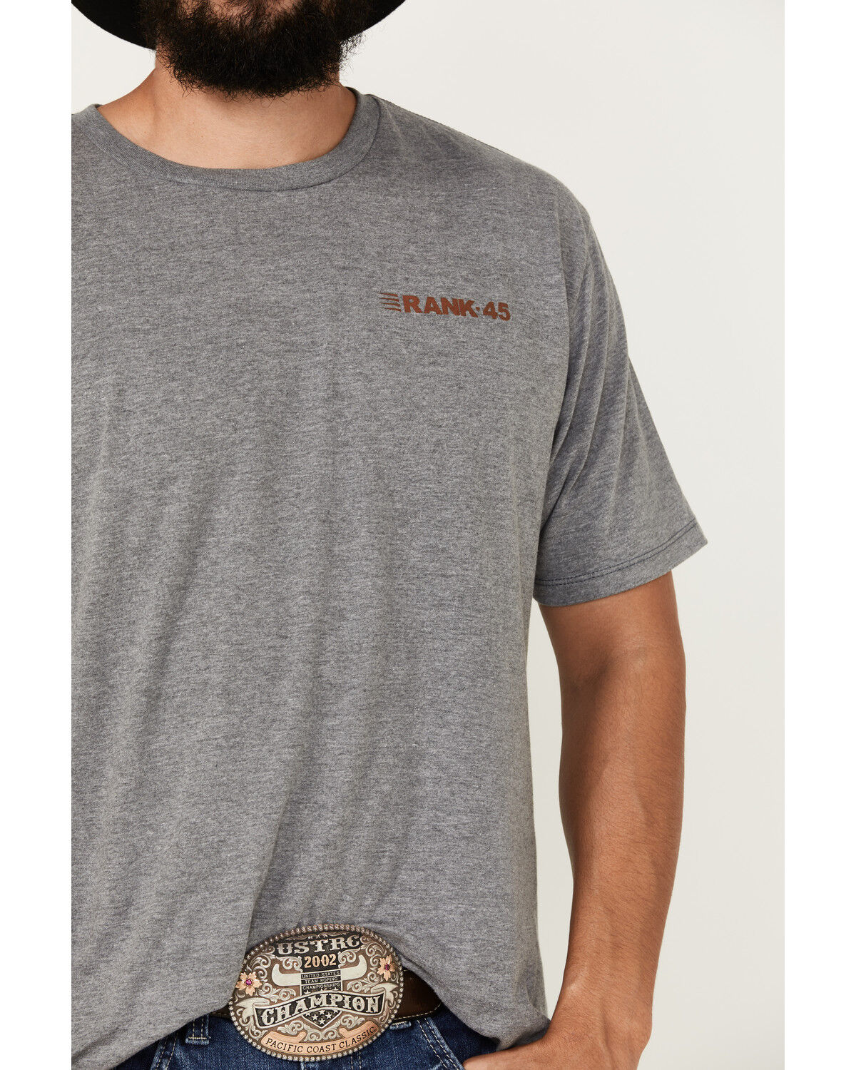 Image #3 - RANK 45® Men's Buck Off Short Sleeve Graphic T-Shirt, Heather Grey, hi-res