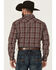 Image #4 - Rough Stock by Panhandle Men's Plaid Print Long Sleeve Pearl Snap Western Shirt, Purple, hi-res