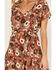 Image #3 - Shyanne Women's Floral Print Ruffle Dress, Chestnut, hi-res
