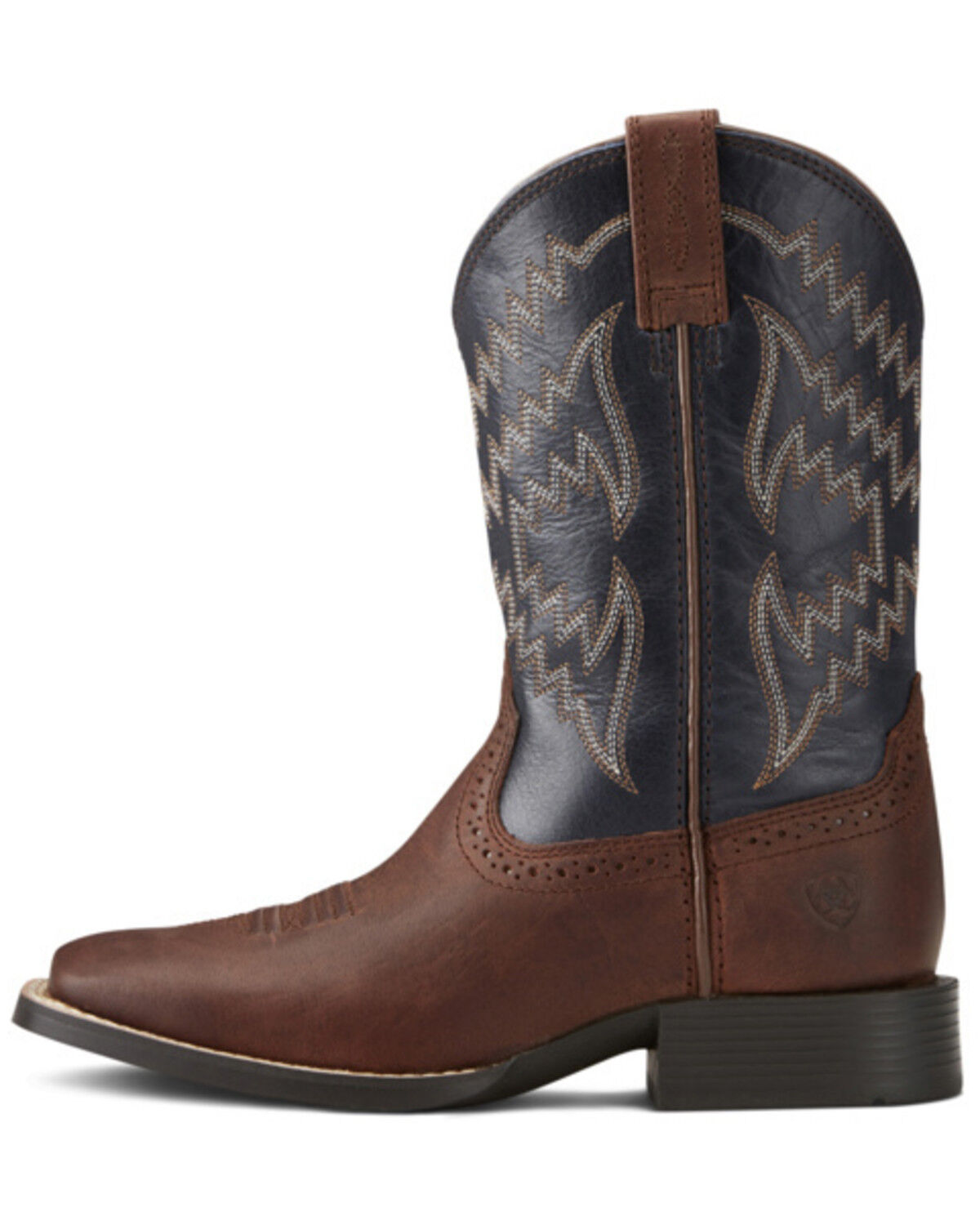 Image #2 - Ariat Little Boys' Tycoon Western Boots - Broad Square Toe, Brown, hi-res