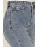 Image #2 - Daze Women's Far Out Medium Wash High Rise Studded Wide Leg Denim Jeans, Medium Wash, hi-res