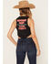 Image #2 - Bailey Zimmerman Women's Hanky Hem Tank, Black, hi-res