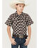 Cody James Boys' Medallion Print Short Sleeve Snap Western Shirt, Multi, hi-res