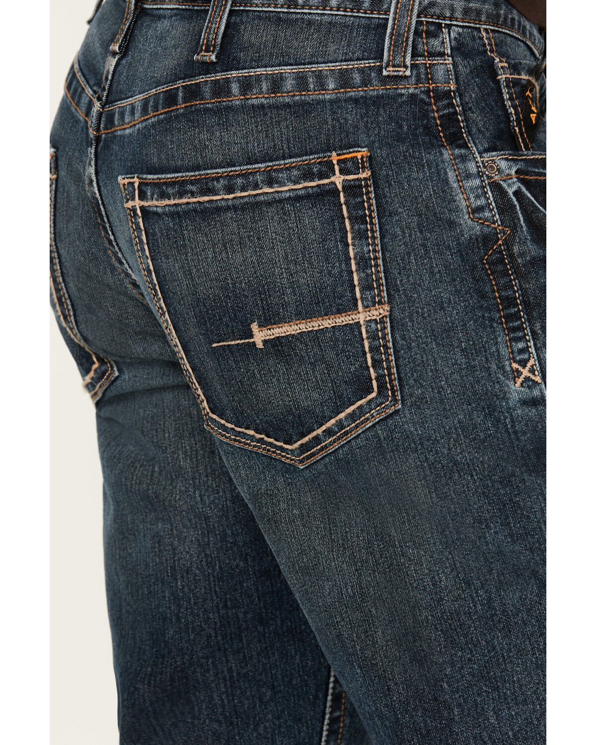 Image #6 - Ariat Men's Rebar M5 Durastretch Dark Wash Low Rise Straight Jeans, Denim, hi-res