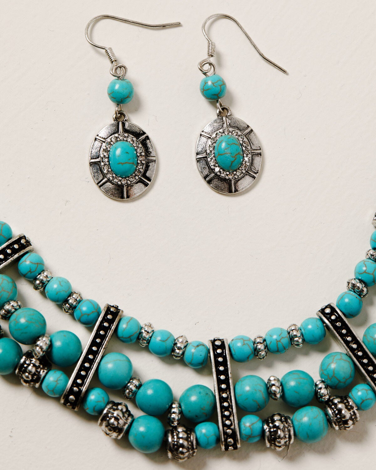 Image #4 - Shyanne Women's Midnight Sky Layered Turquoise Bead Set, Silver, hi-res