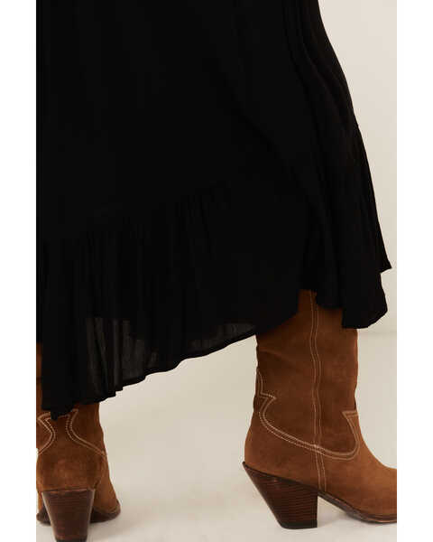 Image #4 - Angie Women's Ruffle Hem Maxi Skirt, Black, hi-res