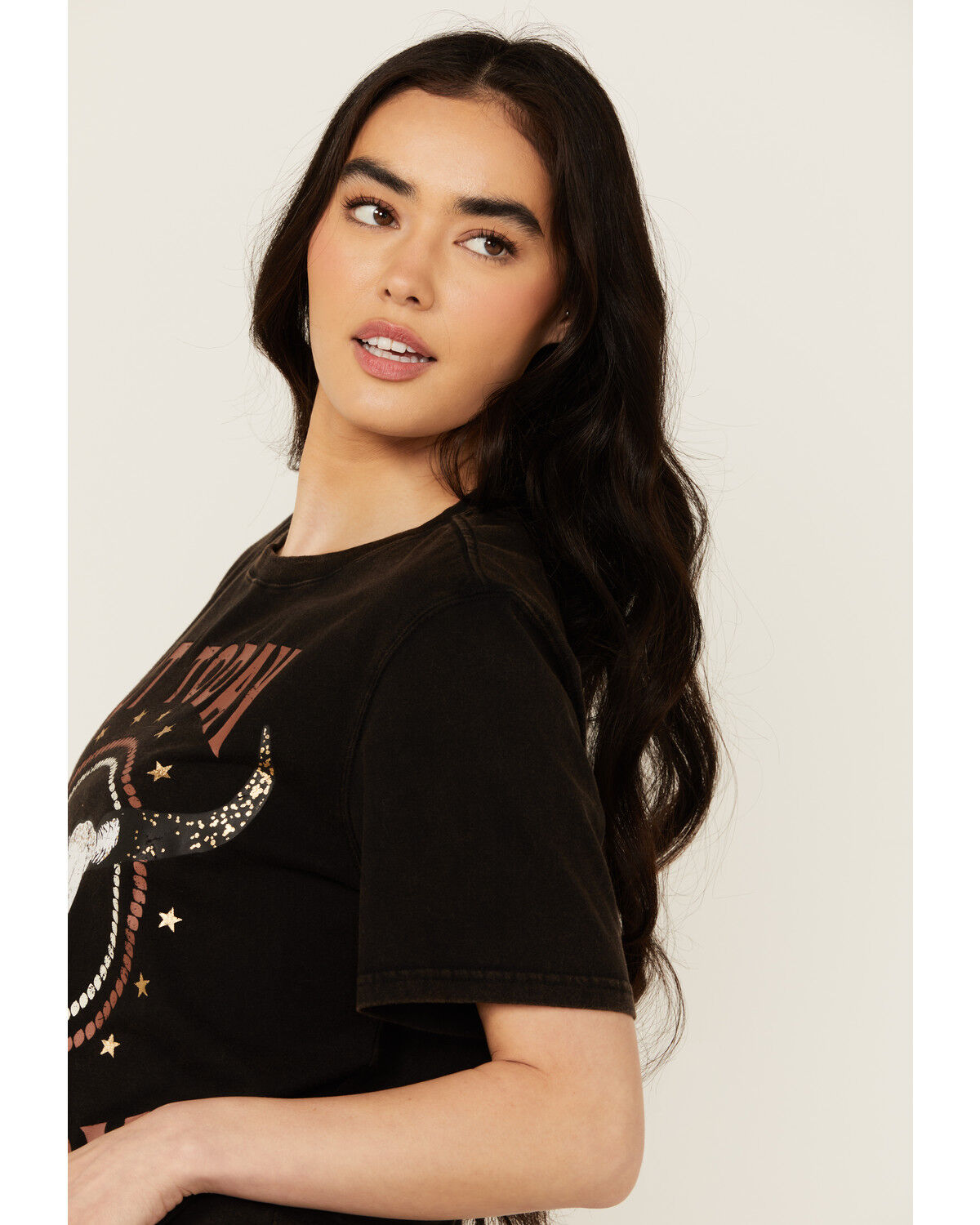 Image #2 - Idyllwind Women's Not Today Cowboy Boyfriend Fit Short Sleeve Graphic Tee, Black, hi-res