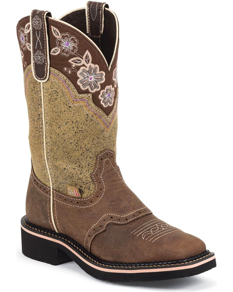 black justin cowgirl boots