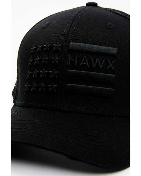 Image #2 - Hawx Men's Stars & Stripes Logo Embroidered Mesh-Back Ball Cap , Black, hi-res