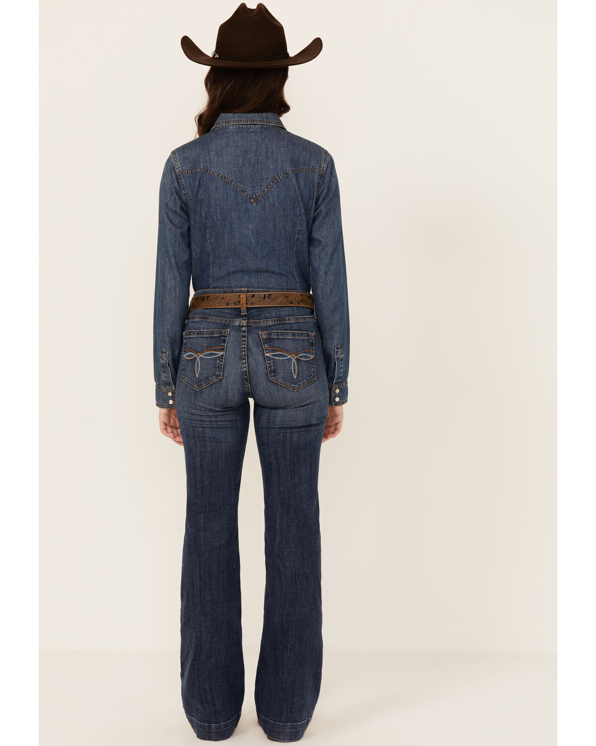 Image #3 - Ariat Women's Siren Dark Wash High Rise Juliana Slim Stretch Trouser Jeans, , hi-res