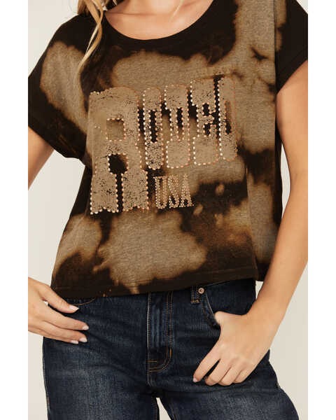 Image #3 - Ariat Women's Rodeo USA Bleached Short Sleeve Graphic Tee, Black, hi-res