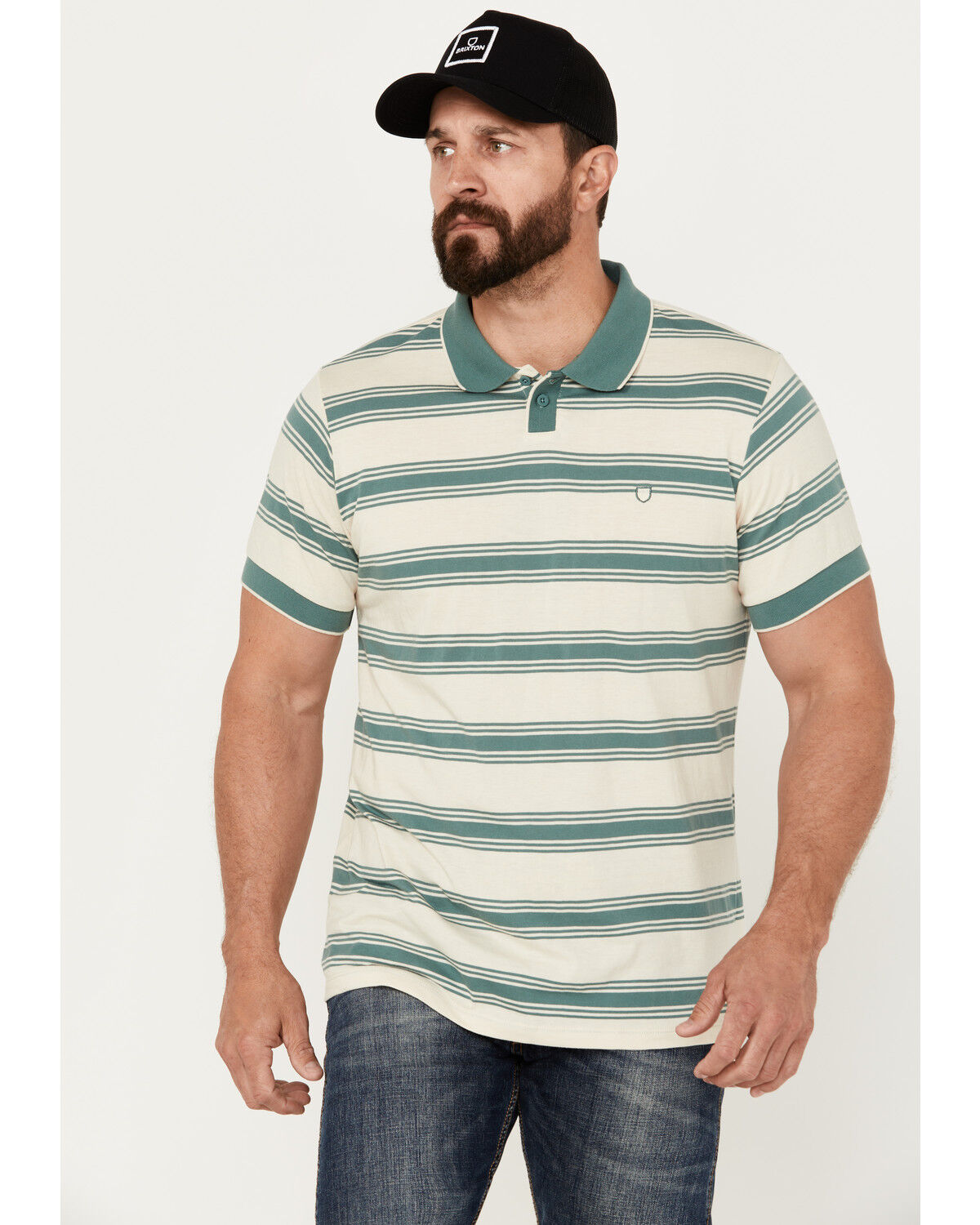 Image #1 - Brixton Men's Proper Polo, Green, hi-res