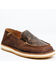 Image #1 - RANK 45® Women's Amberlin Textured Print Pull On Casual Shoe - Moc Toe, Brown, hi-res