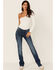 Wrangler Retro Women's Medium Wash Mid Rise Bootcut Jeans, Blue, hi-res