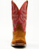 Image #4 - RANK 45® Men's Archer Roughout Western Boots - Square Toe, Red, hi-res